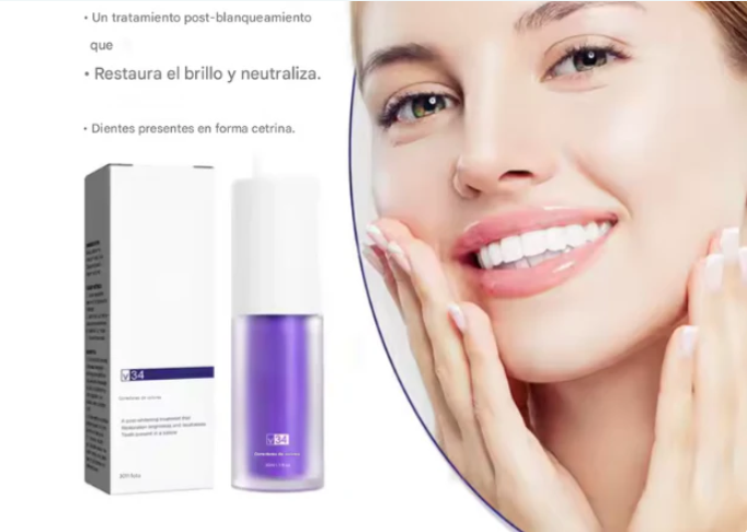 Blanqueador Dental Morada V34 ¨Dientes BlancoExpress¨ + Irrigador Dental Profesional de REGALO